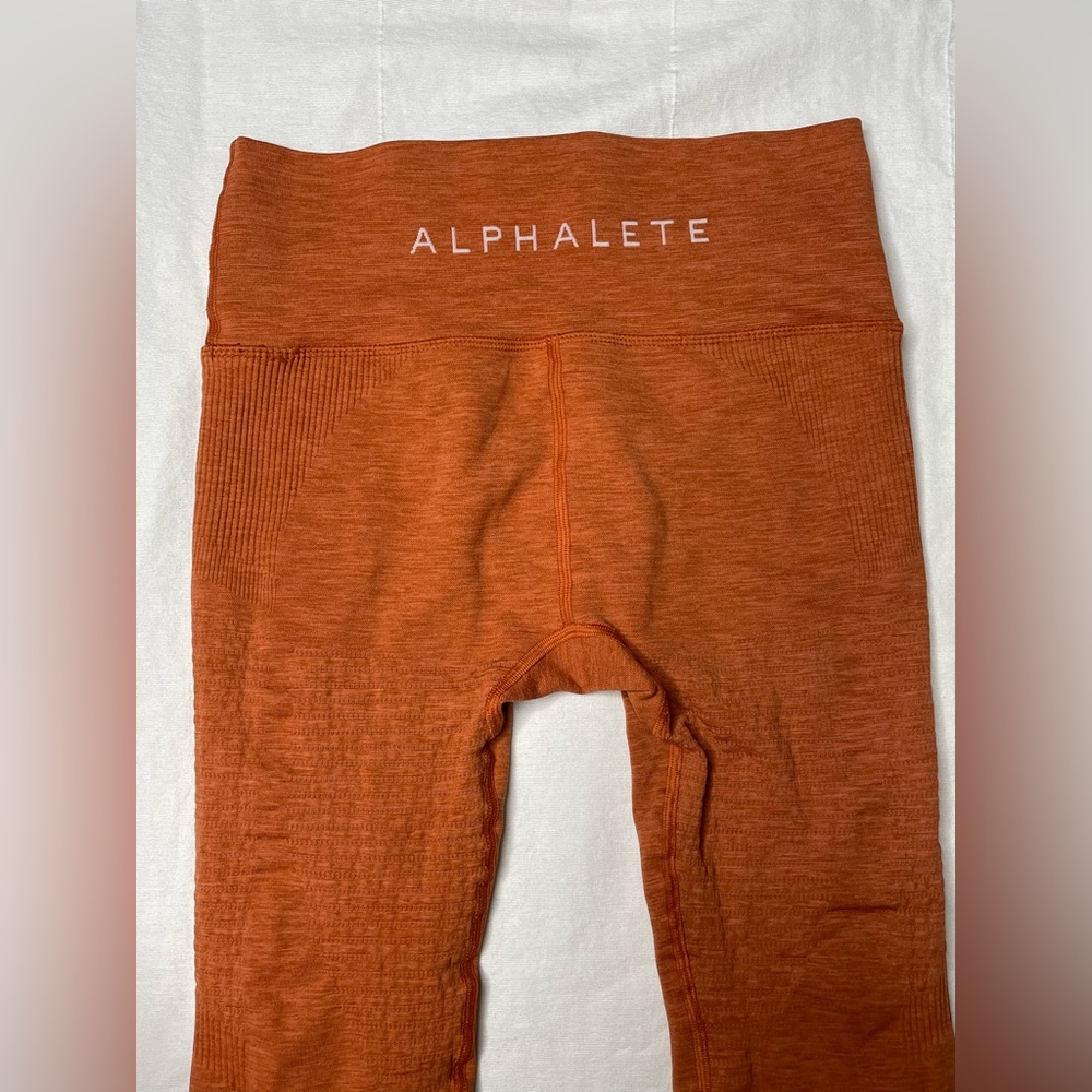 Alphalete Orange High Waisted Leggings - Picture 3 of 4